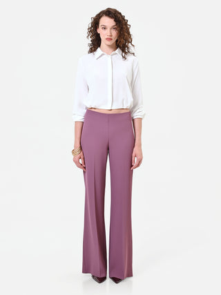 Top in pizzo rosa antico
