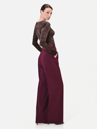 Burgundy Red Palazzo Trousers