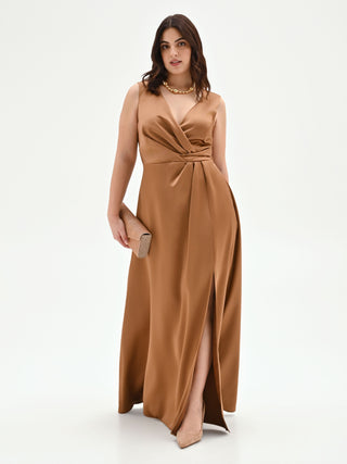curvy formal dresses by Primavera 14083 Chique Prom, Raleigh NC 27616, Prom Dresses, Sherri Hill, Jovani, dresses, formal gowns, quinceanera Smooth lines define the Slit Long Prom Dress by LaDivine CD7485 Curvy evening dresses | Plus