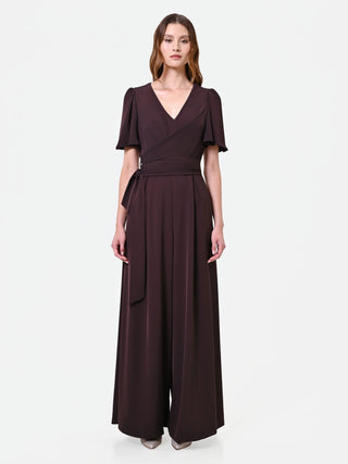 Dark Brown Palazzo Jumpsuit