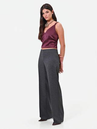 Dunkelgraue Hose mit geradem Bein