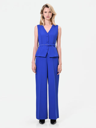 Royalblauer Jumpsuit in Zweiteiler-Optik