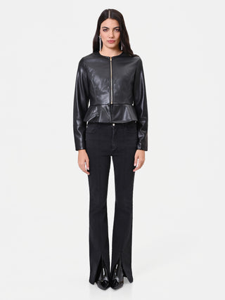 Fitted Black Peplum Jacket