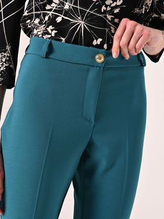 Trousers in Royal Green Technical Fabric