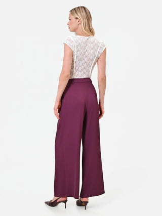 Fluid Burgundy Palazzo Pants