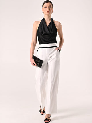 Black & White Two-toned Palazzo Trousers