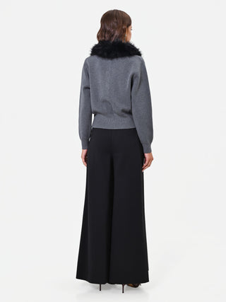 Black trousers in Punto Milano viscose blend