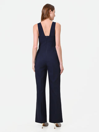 Elegant Navy Wide-Leg Jumpsuit