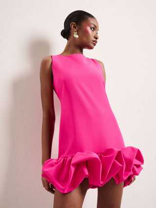 Kleid in Fuchsia mit Ballonrock