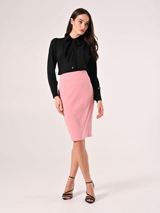 Skirt in Powder Pink Technical Fabric