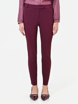 Pantalone skinny bordeaux rosso