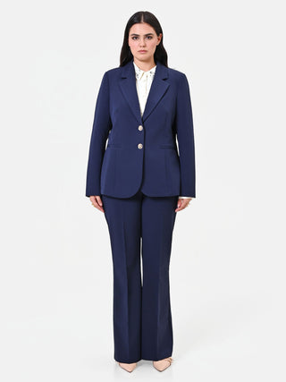 Giacca Curvy Due Bottoni Blu