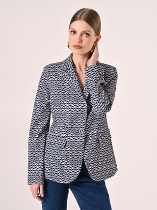 Geometric-print Jacket