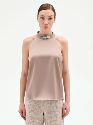 Taupe-beige top