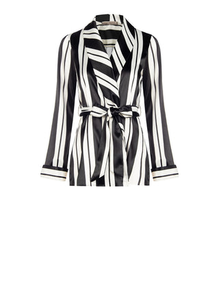 Giacca Leggera a Righe Black & White