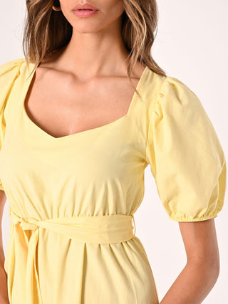 Abito Giallo in Misto Cotone