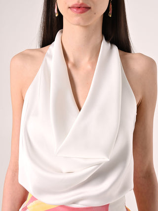 White Satin Top