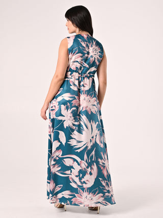 Abito Lungo Curvy stampa Floreale