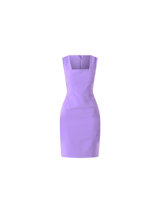 Robe fourreau en tissu technique lavande