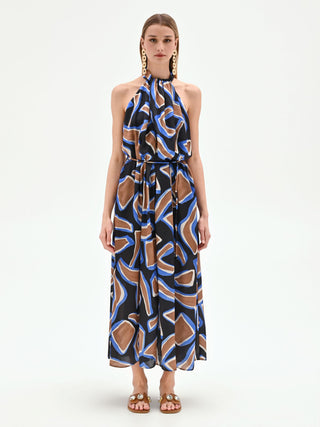 Graphic Print Maxi Dress