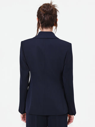 Einreihiger Studio-Blazer mit Nadelstreifen in Marineblau