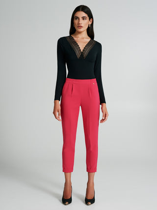 Body modal con inserti in pizzo