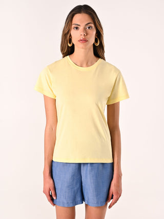 T-Shirt in Cotone Giallo Chiaro