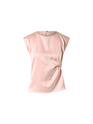 Pink Satin Sleeveless Top