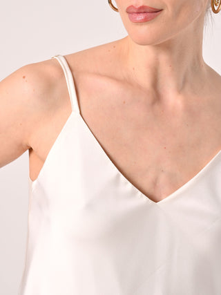 White Thin Strap Top