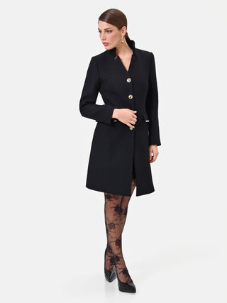 Black Coat with Gold Buttons