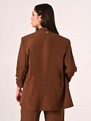 Curvy Chocolate Open Jacket