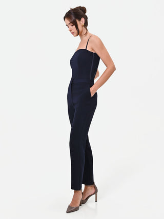 Pantalone Studio in crepe blu navy
