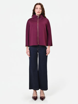 Bordeauxrote Cape-Jacke