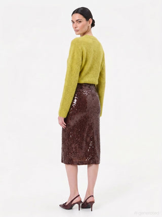 Soft green sweater Mixed mohair wool