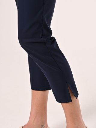 Pantaloni Skinny in Cotone Blu