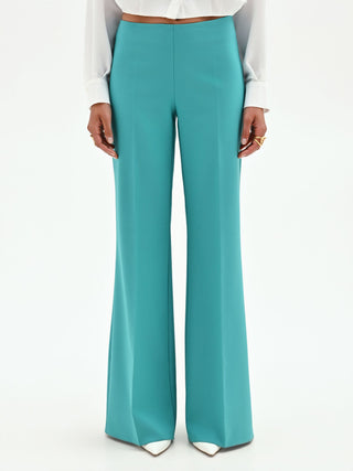 Turquoise High-Waisted Palazzo Pants