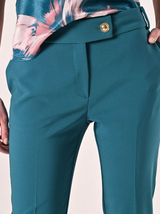 Trousers in Royal Green Technical Fabric