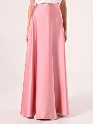 Pink Satin Skirt