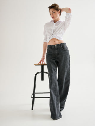 Grey Glitter Jeans
