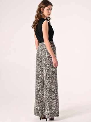 Straight Animal-print Trousers