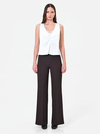 Pantalone a gamba larga moro marrone