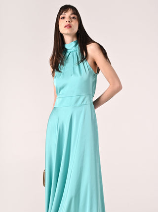 Langes Kleid in Wassergrün