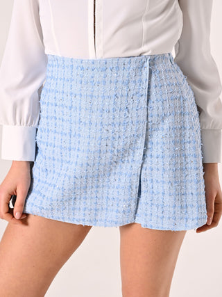 Tweed Skort with Micro Sequins