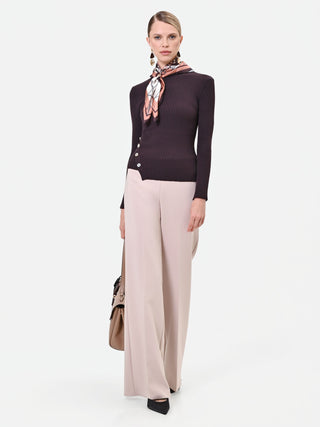 Flared Hose in Beige-Taupe