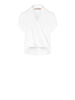 White Asymmetric Blouse