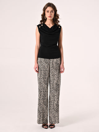Draped Top in Flowy Fabric