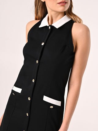 Robe veste à bords contrastés