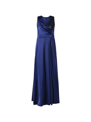 Abito Lungo Blu Paillettes