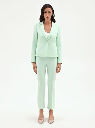 Mint Green Blazer with Peak Lapels