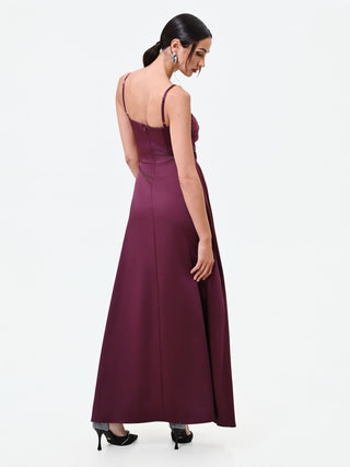 Burgundy Gown with Maxi Bow